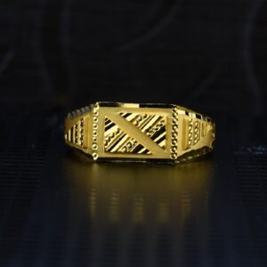 Men's Exclusive 916 Plain Casting Gold Ring- MPR29