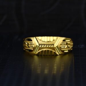 Men's Exclusive 22K Plain Casting Gold Ring- MPR27