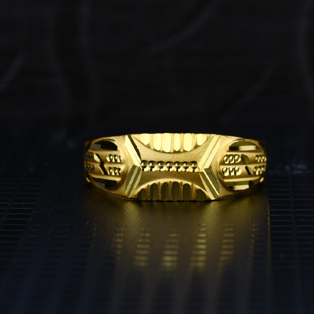 Men's Exclusive 22K Plain Casting Gold Ring- MPR27