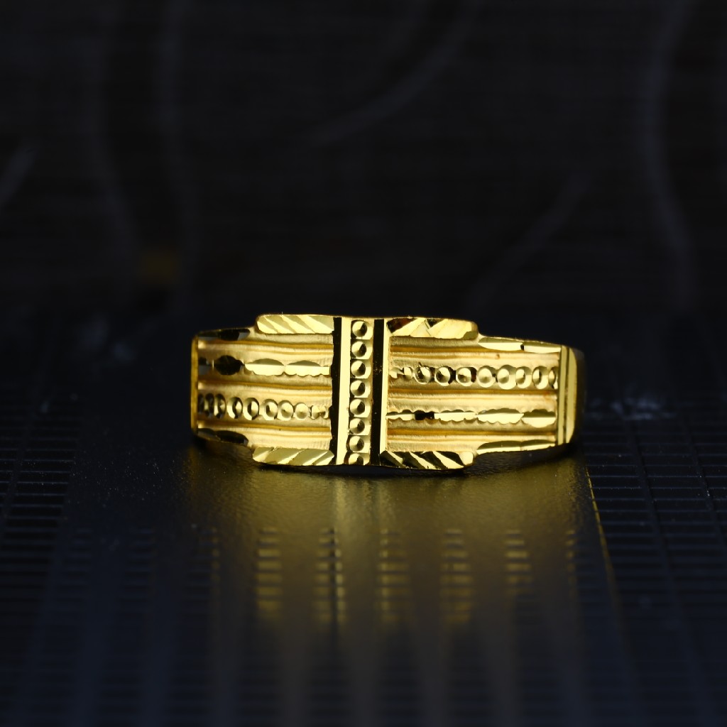 Men's Exclusive 916 Plain Casting Gold Ring- MPR26