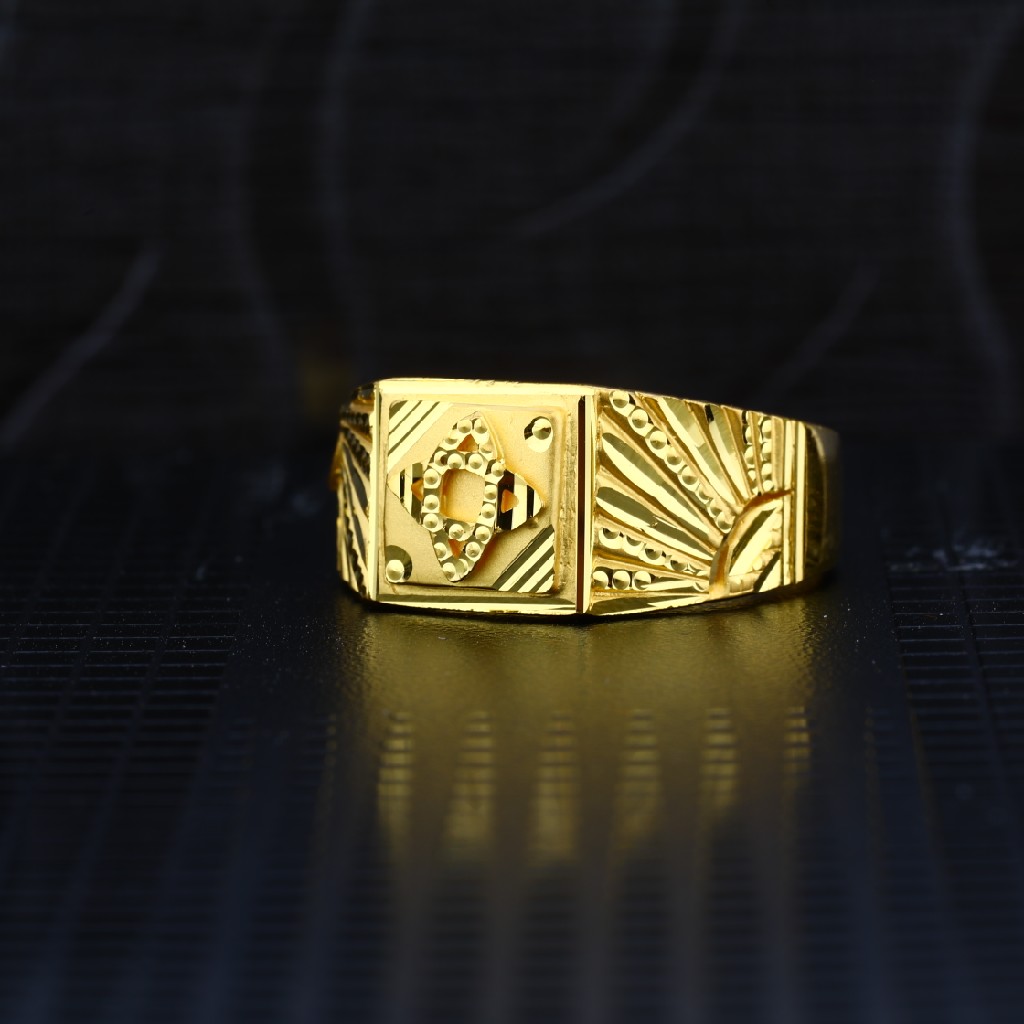 Men's Exclusive 916 Plain Casting Gold Ring - MPR24