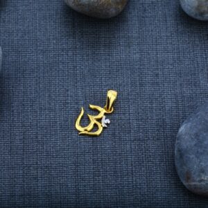 Mens 22K Om God Gold Pendant-GP03
