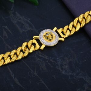 Men's Exclusive 22k Lion Casting Bracelet- MCB31
