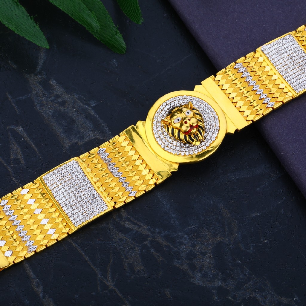 Men's Designer 22k Lion Casting Bracelet-MCB28