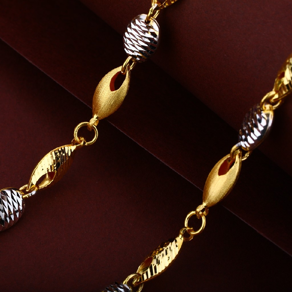 Mens 916 Daily Wear Gold Cz Turkey Chain-MTC24 - Image 3