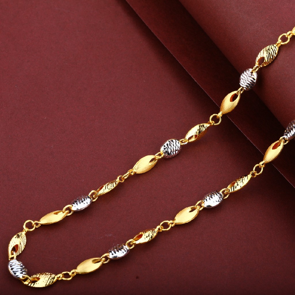 Mens 916 Daily Wear Gold Cz Turkey Chain-MTC24