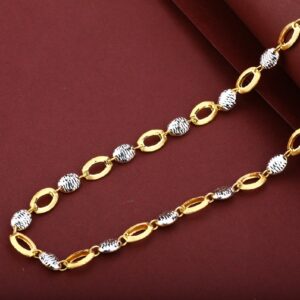 Mens 22K Gold Cz Plain Turkey Chain-MTC21