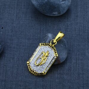 Men's Exclusive 916 OM Gold God Pendant- GP30