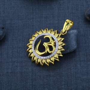 Men's Exclusive 22K Om Gold Pendant- GP21