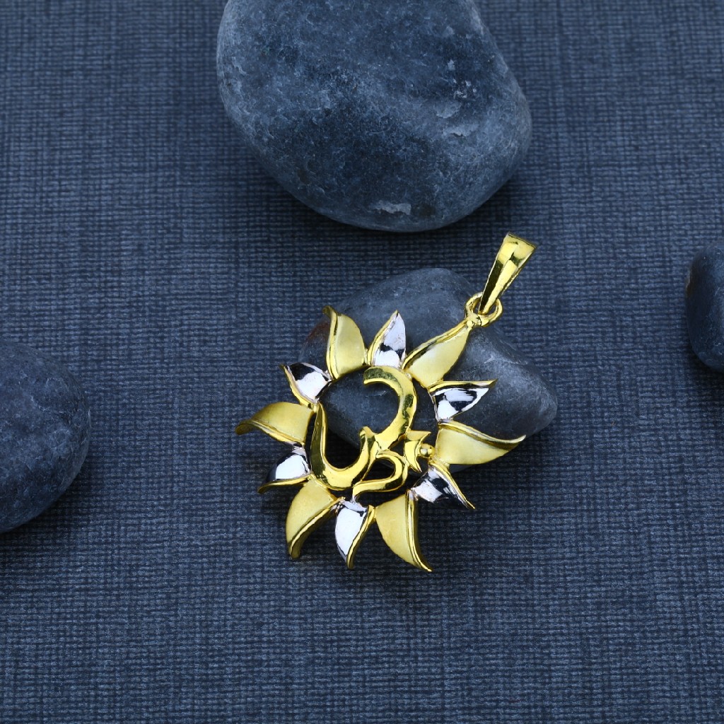Men's Exclusive 916 Om Gold Pendant- GP12