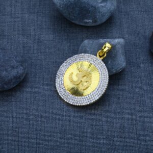 Men's Exclusive 22K Om Gold Pendant- GP10