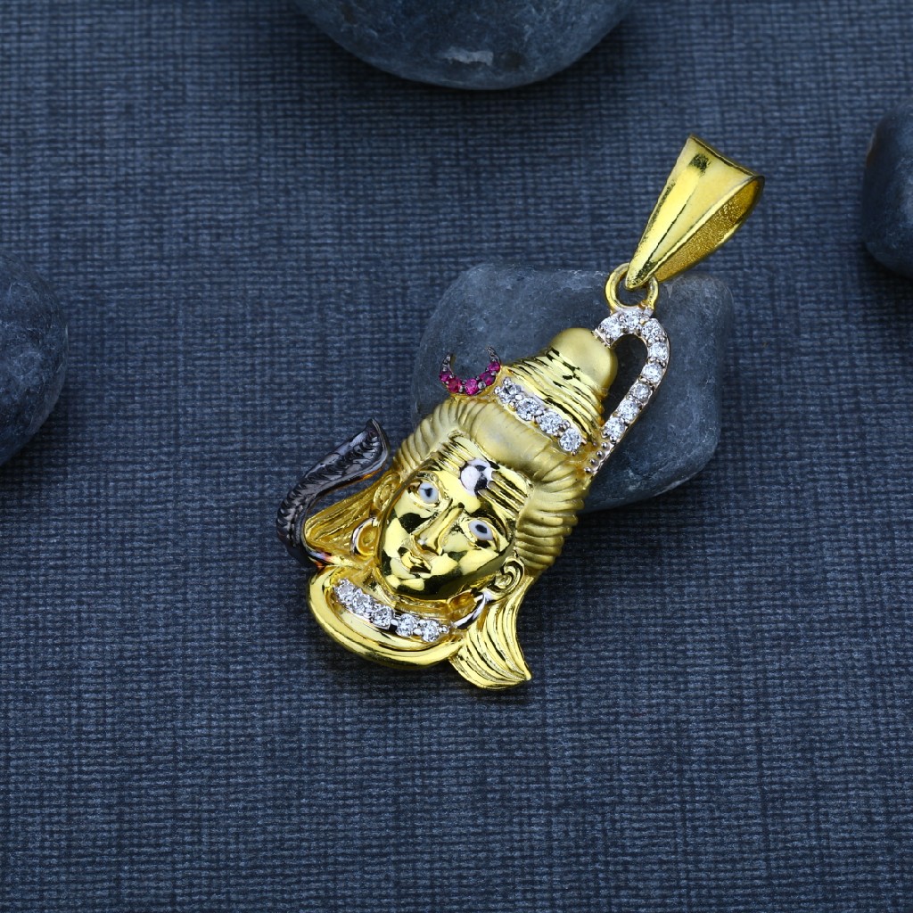 Men's Exclusive 22K Shivji God Gold Pendant- GP09