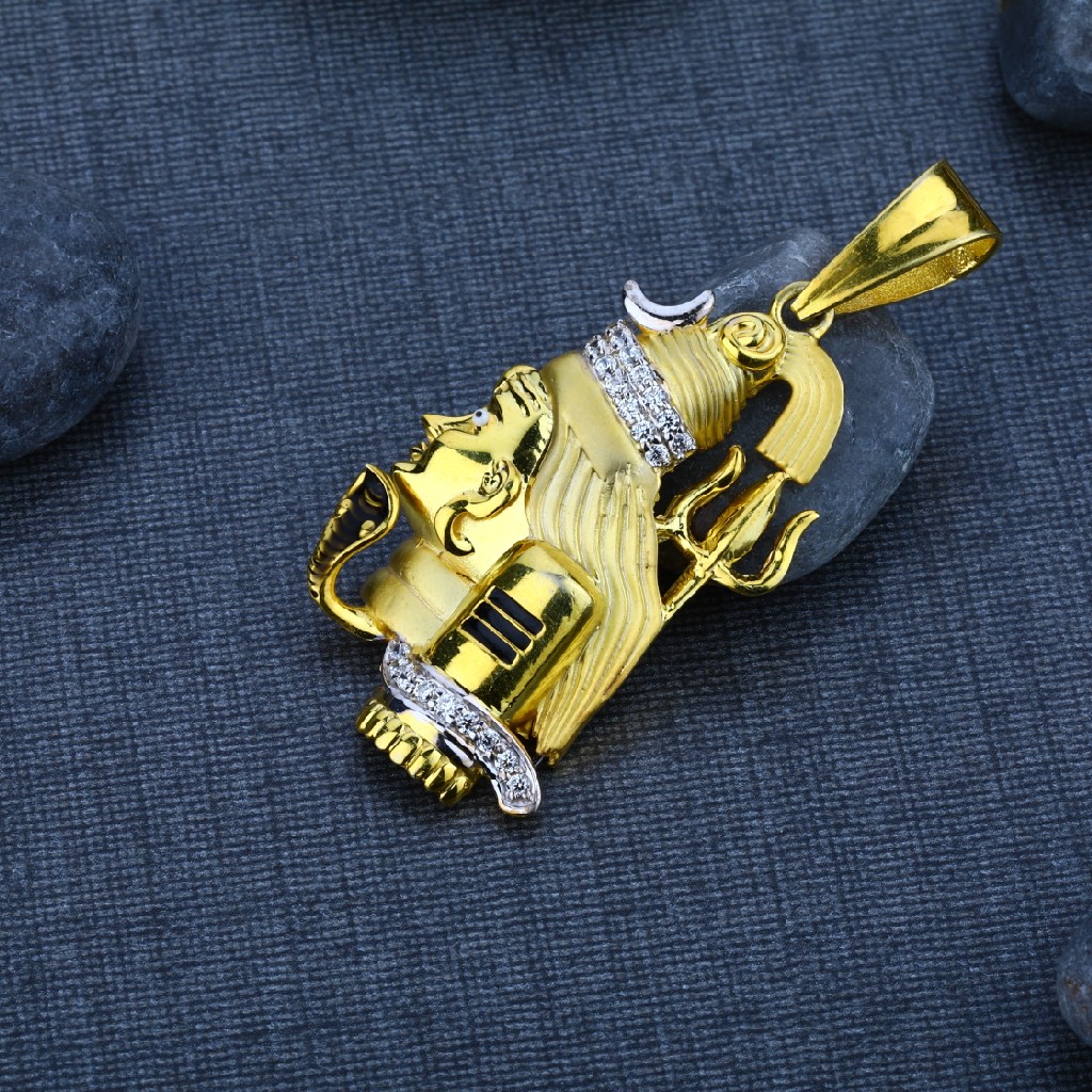 Men's Exclusive 916 Shiv God Gold Pendent- GP04