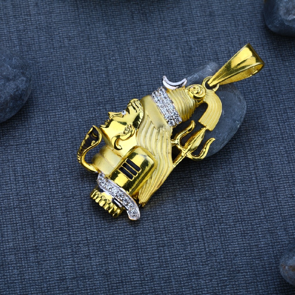 Men's Exclusive 916 Shiv God Gold Pendent- GP04