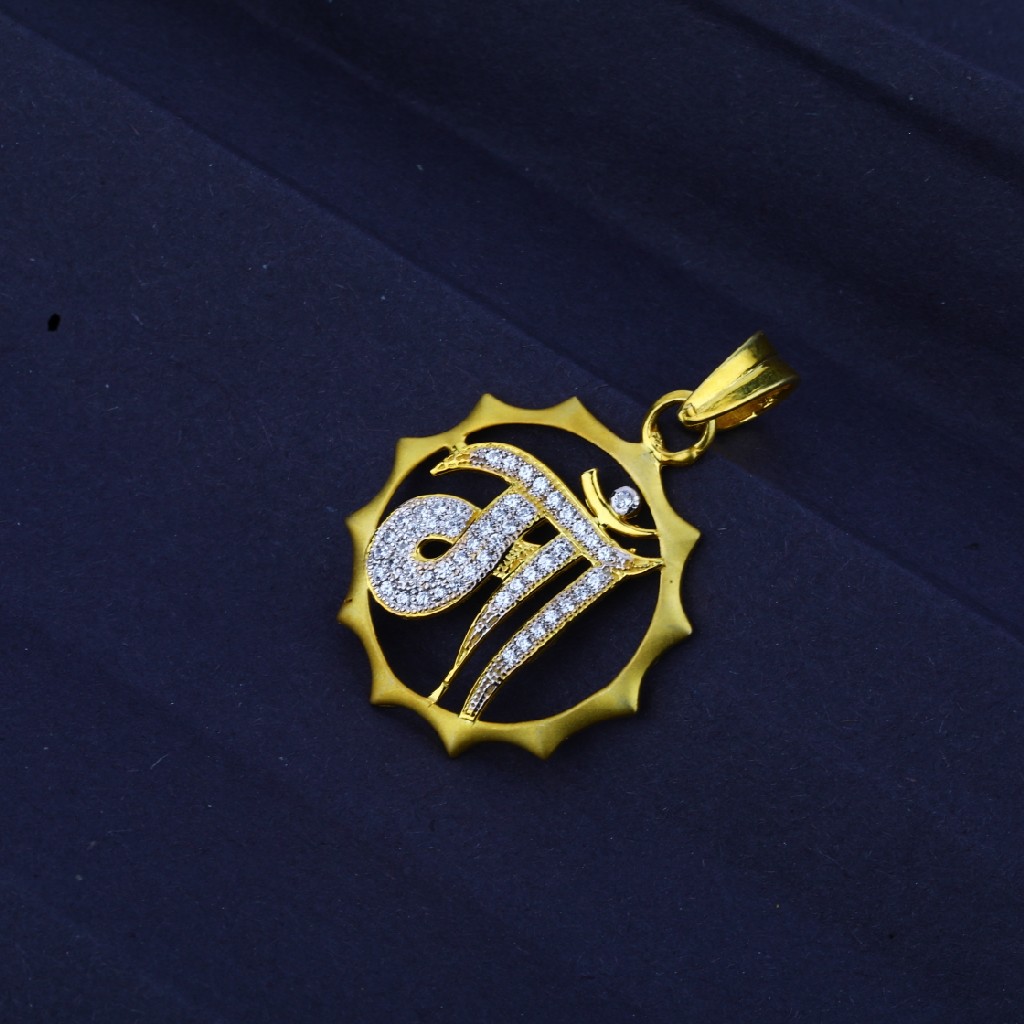Men's Exclusive 916 Fancy Mother Gold Pendant- MFP05