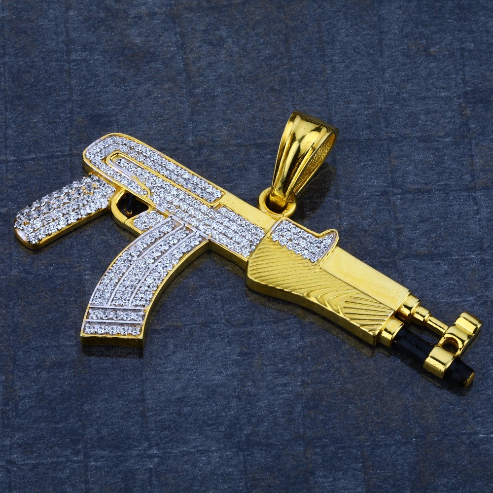 Men's Exclusive 916 Fancy Gold Pendant- MFP02