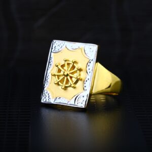 Mens 916 Designer Plain Gold Cz Ring-MPR18