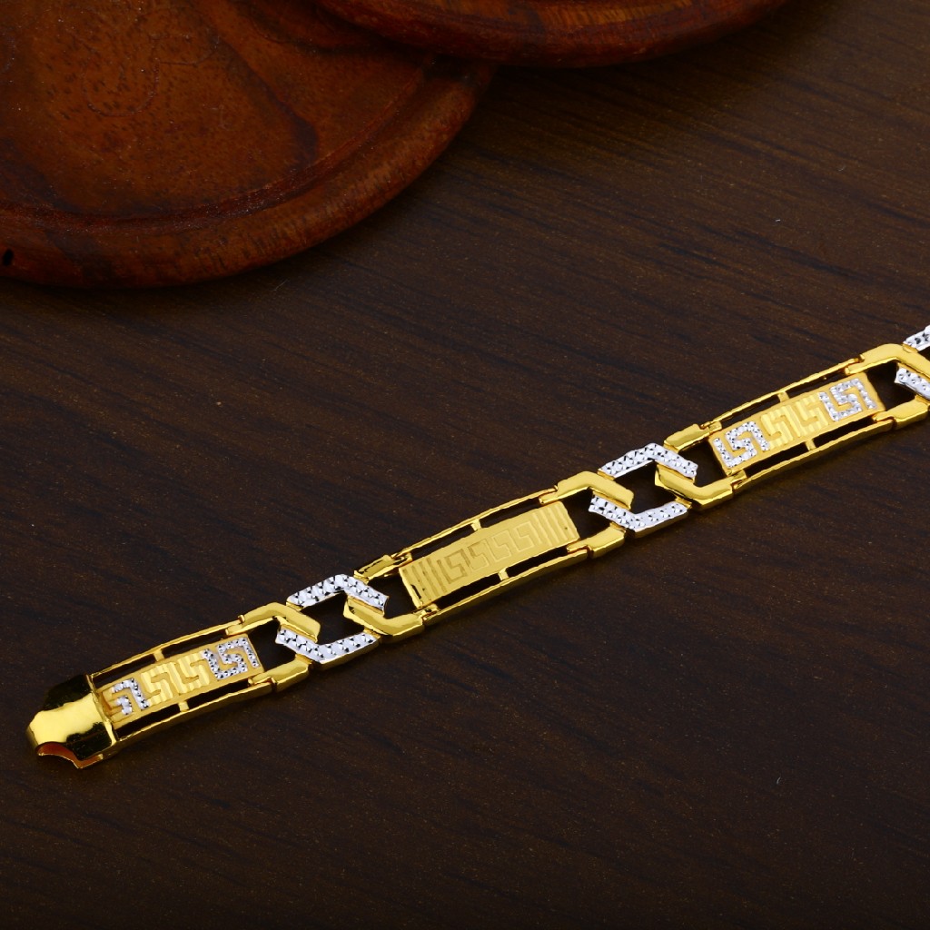 916 Daily Wear Gold Cz Mens Bracelet-MPB44