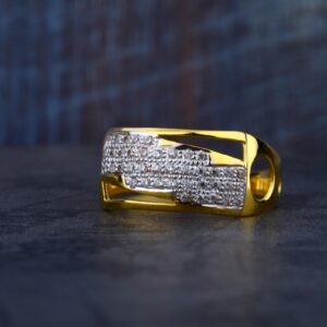Mens 22K Gold Daily Wear Cz Ring-MR89