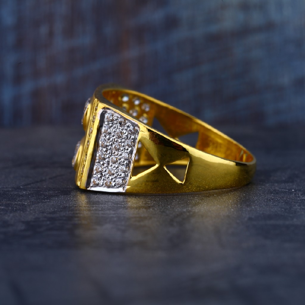 Mens 22K Light Weight Exclusive Gold Ring-MR79 - Image 4