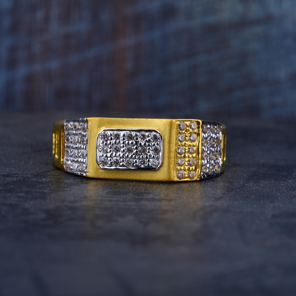 Mens 22K Light Weight Exclusive Gold Ring-MR79 - Image 2