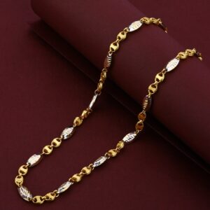 Mens 22K Italian Gold Plain Turkey Fancy Chain-MTC15
