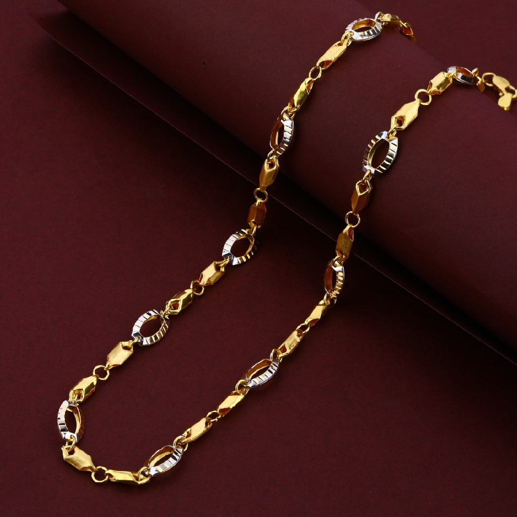 916 Daily Wear Gold Turkey Plain Mens Chain-MTC13