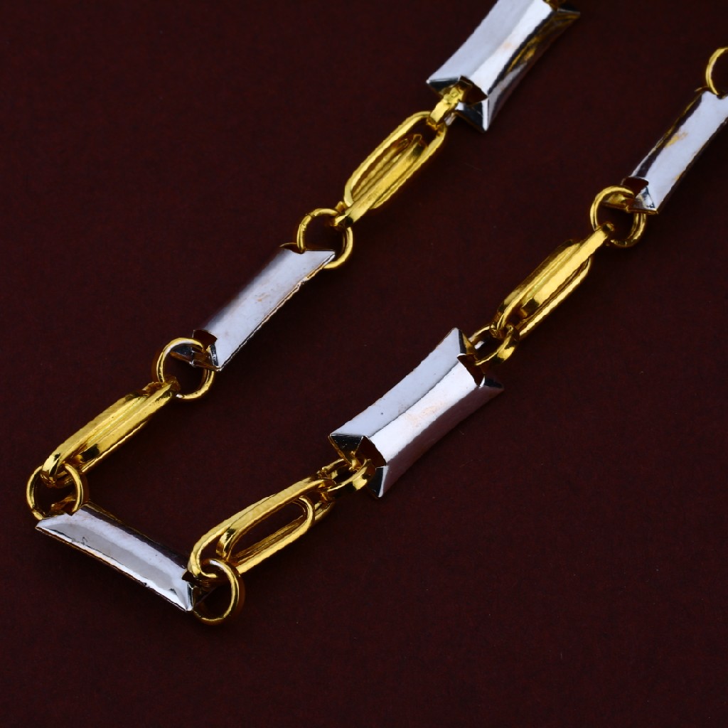 Mens Plain Rodium Gold Fancy Turkey Cz Chain-MTC12 - Image 3