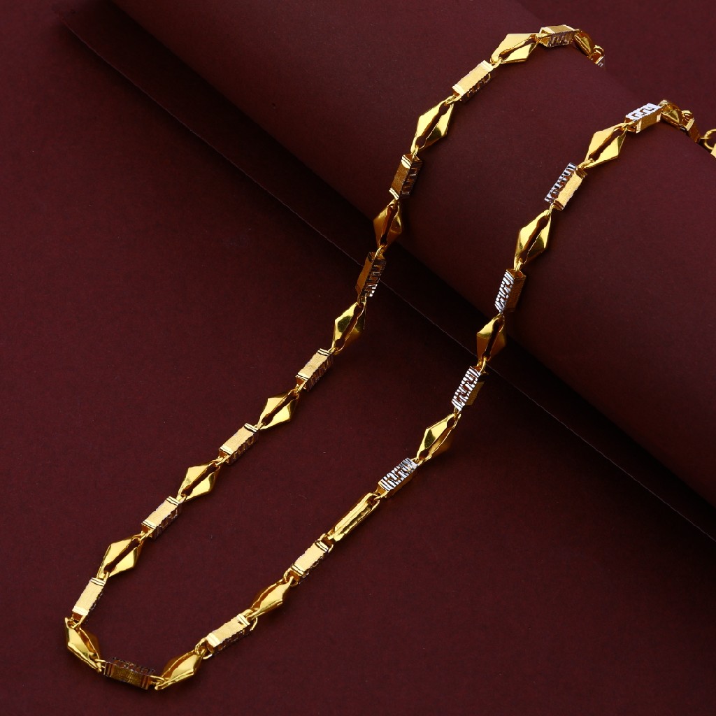 Mens Exclusive Plain Gold Cz Italian Turkey Chain-MTC11