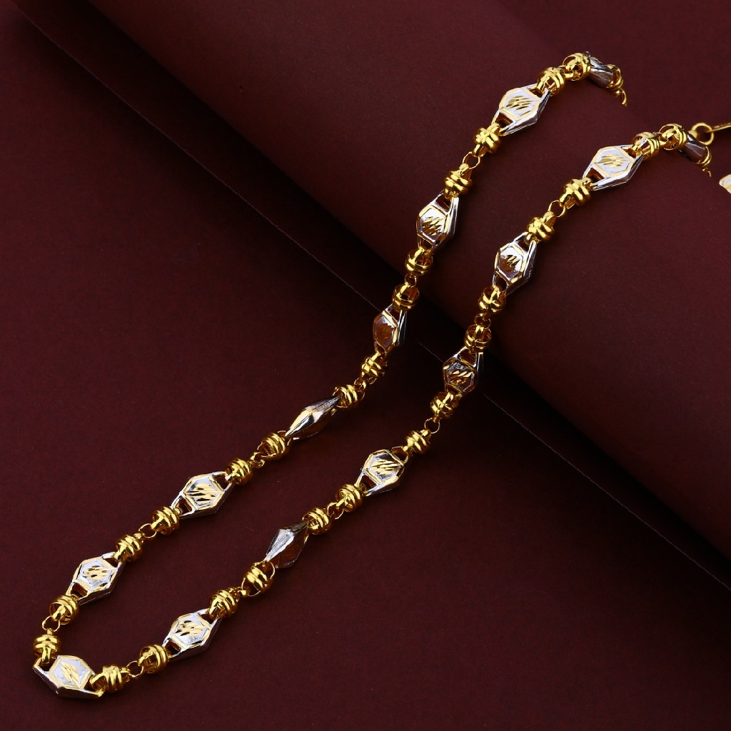 Turkey 916 Plain Rodium Gold Mens Fancy Chain-MTC06