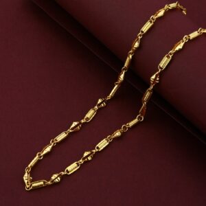 Mens 22K Gold Plain Daily Wear Turkey Chain-MTC05