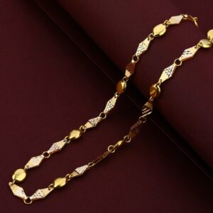 Mens 916 Gold Plain Cz Italian Turkey Chain-MTC02