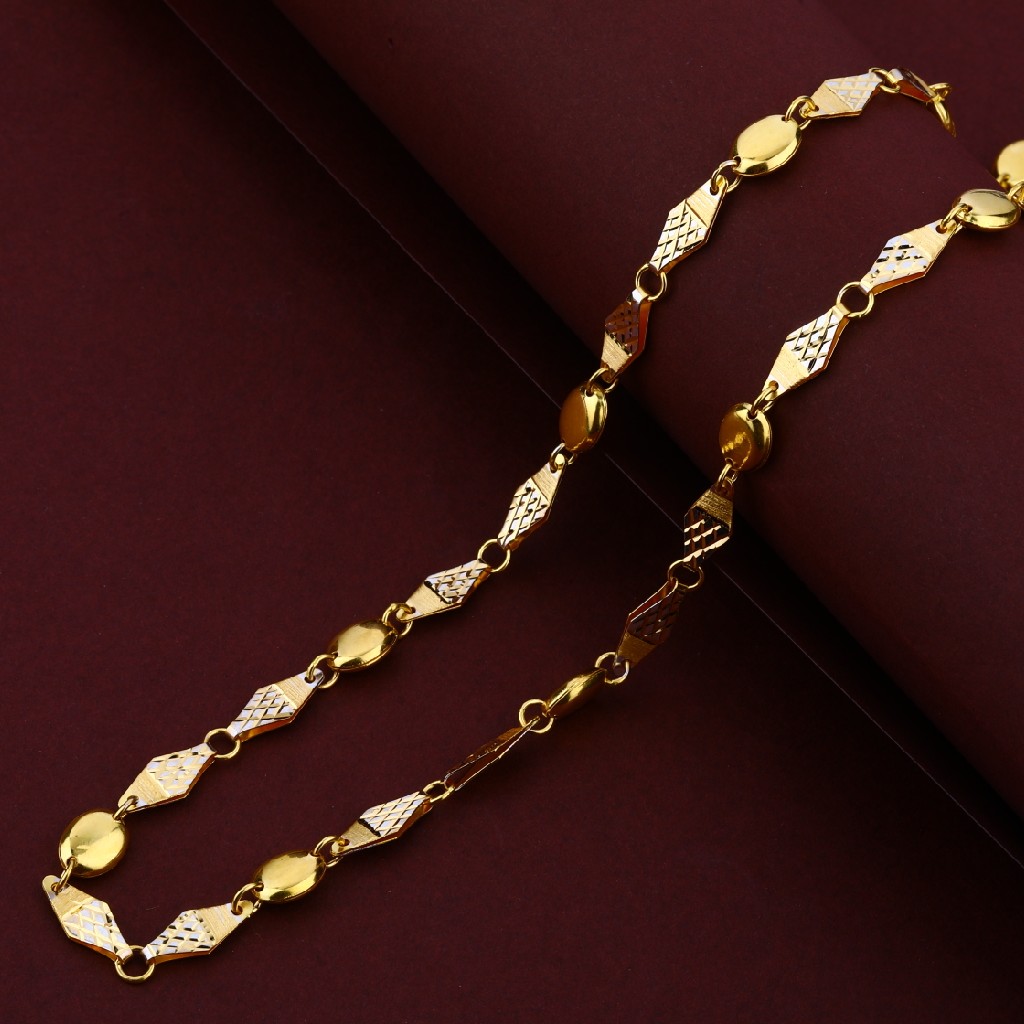 Mens 916 Gold Plain Cz Italian Turkey Chain-MTC02