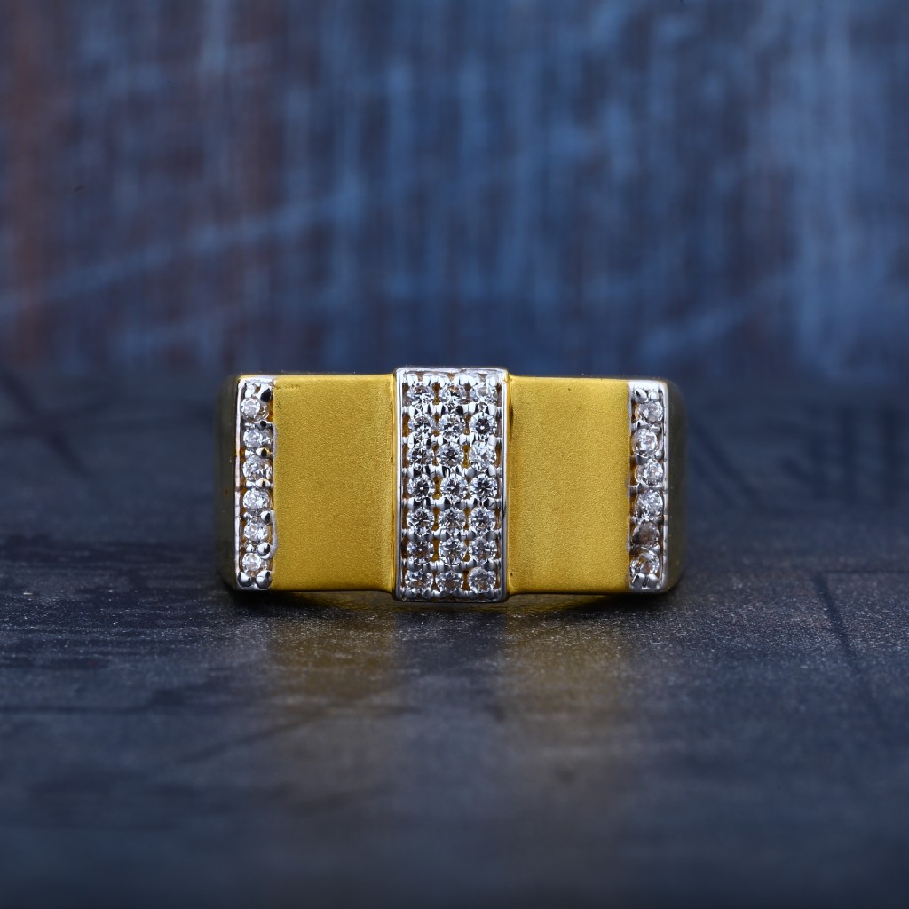 Mens 916 Golz Cz Dull Finishing Fancy Ring-MR60 - Image 2