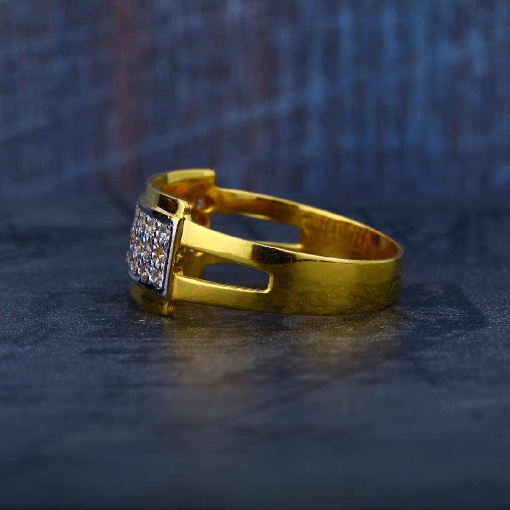 Mens 916 Om God Cz Gold Ring-MR57 - Image 3