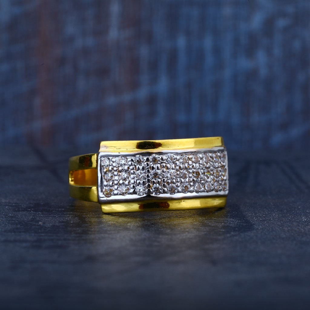 Mens 916 Om God Cz Gold Ring-MR57 - Image 2