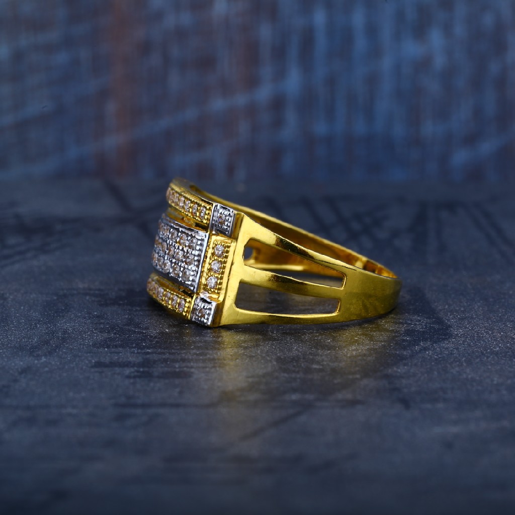 Mens Simple Daily Wear 916 Gold Ring-MR52 - Image 3