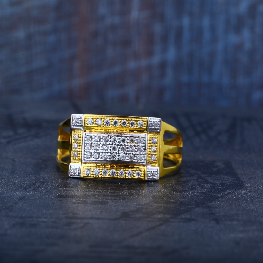 Mens Simple Daily Wear 916 Gold Ring-MR52 - Image 2