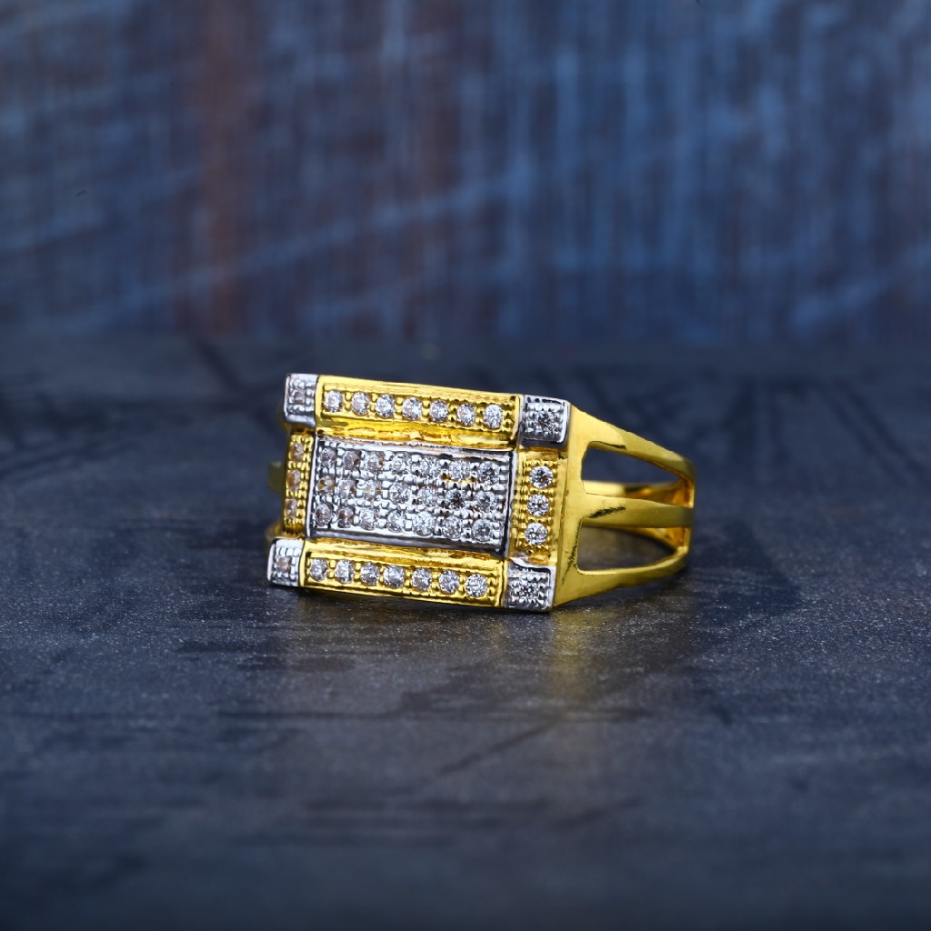 Mens Simple Daily Wear 916 Gold Ring-MR52