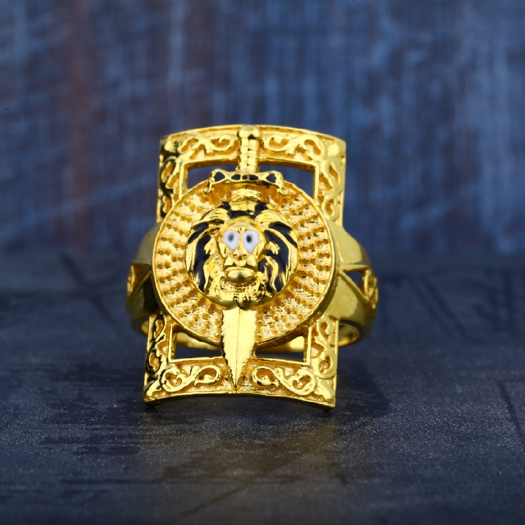 Mens Plain 916 Desinger Exclusive Gold Ring-MR51 - Image 2