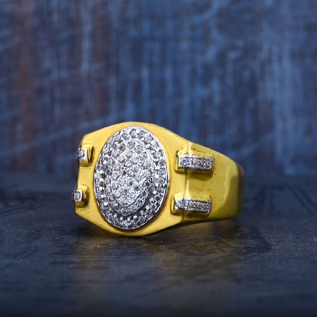 Mens 22K Simple Daily Wear Gold Ring-MR47