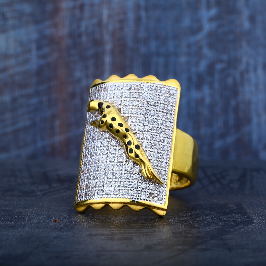 Mens Jaguar Design Gold 916 Exclusive Ring-MR45