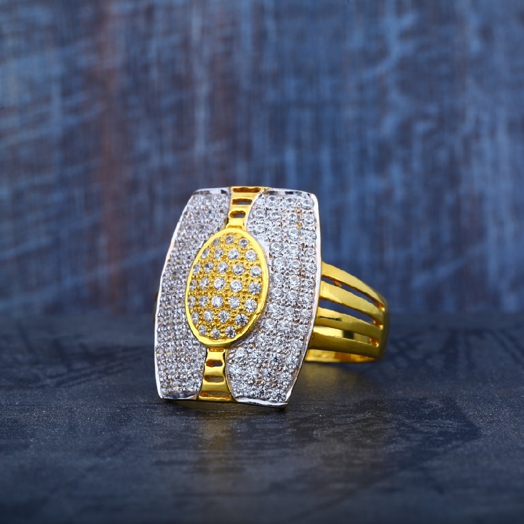 Mens Long Simple Daily Wear Gold 22K Ring-MR40