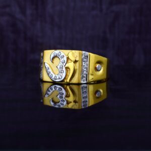 Om god 916 exclusive mens gold ring-mgr53