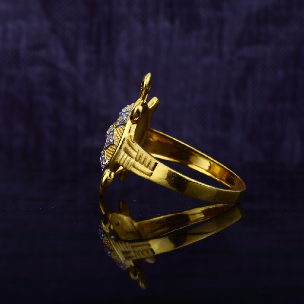 Mens daily wear 916 kachua gold ring-mgr52 - Image 3