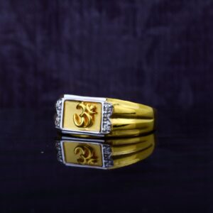 Gold 916 mens god ring-mgr51