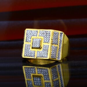 Mens Designer Gold Ring-MHR47