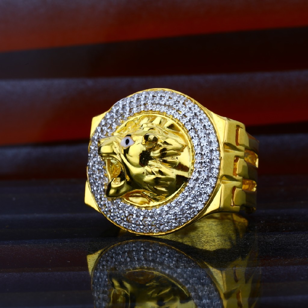 Mens Exclusive Dragon Design Gold Ring-MHR38