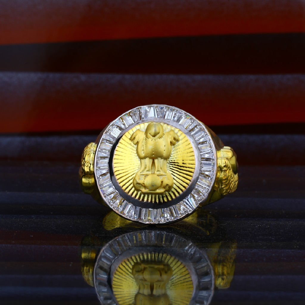 916 Mens Fancy Gold Heavy Ring-MHR30 - Image 2