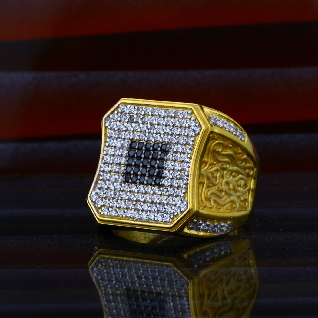Mens 22ct Heavy Designer Gold Ring-MHR14